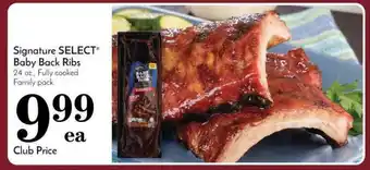 Pavilions Signature Select Baby Back Ribs offer