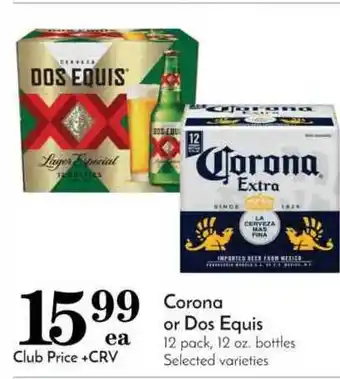 Pavilions Corona Or Dos Equis offer