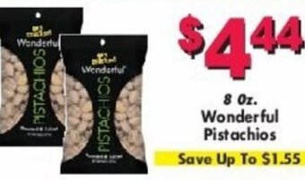 Miners County Market 8 oz. Wonderful Pistachios offer