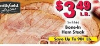 Miners County Market Bone-In Ham Steak offer