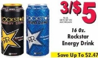 Miners County Market 16 oz. Rockstar Energy Drink offer