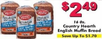 Miners County Market 16 oz. Country Hearth English Muffin Bread offer