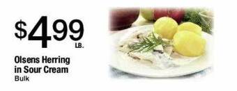 Jons International Olsens Herring In Sour Cream offer
