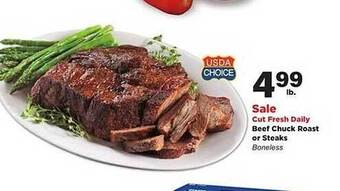 Stater Bros Beef Chuck Roast Or Steaks offer