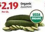 Aldi Organic Zucchini offer