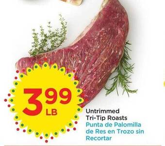 Food 4 Less Untrimmed Tri-tip Roasts offer
