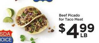 Food 4 Less Beef Picado For Taco Meat offer
