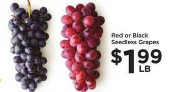 Food 4 Less Red Or Black Seedless Grapes offer