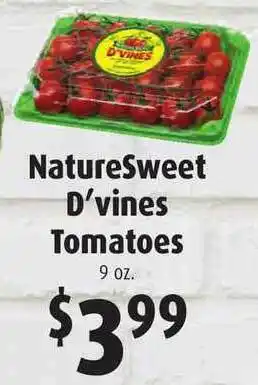 Gristedes Naturesweet D'vines Tomatoes offer