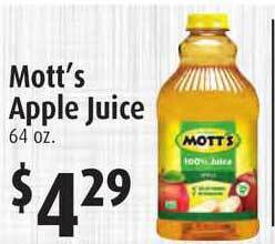 Gristedes Mott's Apple Juice offer