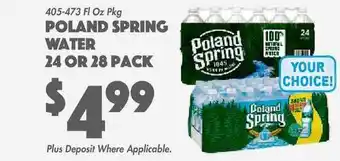 The Food Emporium Poland Spring Water 24 Or 28 Pack offer