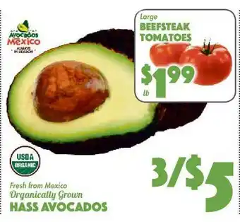 The Food Emporium Large Beefsteak Tomatoes , Hass Avocados offer