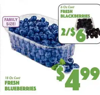 The Food Emporium Fresh Blackberries , Fresh Blueberries offer