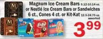 Food Bazaar Magnum Ice Cream Bars Or Nestlé Ice Cream Bars Or Sandwiches , Cones Or Kit-kat offer