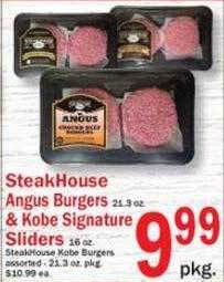 Steakhouse Angus Burgers & Kobe Signature Sliders