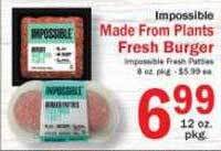 Food Bazaar Impossible Made From Plants Fresh Burger offer