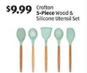Aldi Crofton 5-piece Wood & Silicone Utensil Set offer