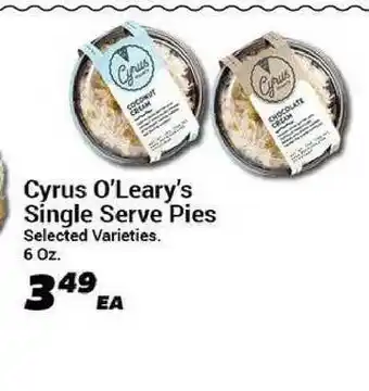Cost Cutter Cyrus O-Leary's Single Serve Pies offer