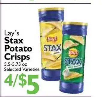 Festival Foods Lay's Stax Potato Crisps offer