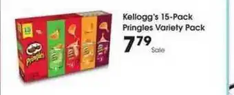 Kroger Kellogg's 15-Pack Pringles Variety Pack offer