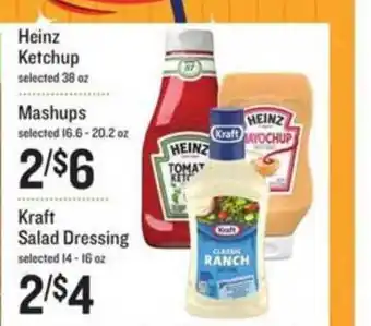Lowes Foods Heinz Ketchup , Mashups, Kraft Salad Dressing offer