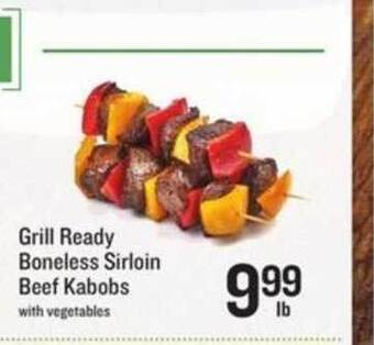 Lowes Foods Grill Ready Boneless Sirloin Beef Kabobs offer