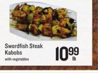 Lowes Foods Swordfish Steak Kabobs With Vegetables offer
