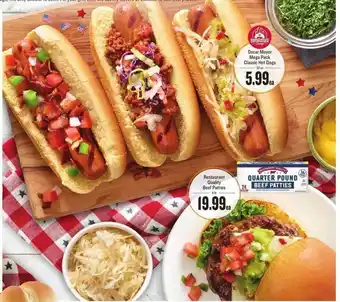 Lowes Foods Oscar Mayer Mega Pack Classic Hot Dogs , Restaurant Quality Beef Patties offer