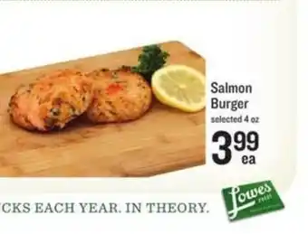 Lowes Foods Salmon Burger offer