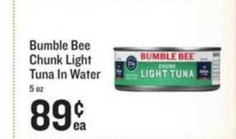 Lowes Foods Bumble Bee Chunk Light Tuna In Water offer