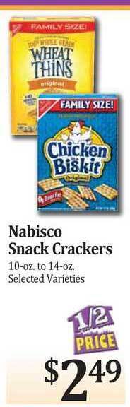 Rosauers Nabisco Snack Crackers offer