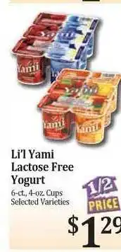 Rosauers Li'l Yami Lactose Free Yogurt offer