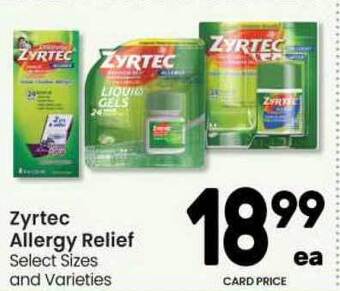 Tom Thumb Zyrtec Allergy Relief offer