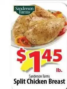 Wholesale Food Outlet Sanderson Farms Split Chicken Breast offer