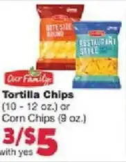 Family Fare Tortilla Chips 10-12 oz. offer