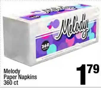 Super King Markets Melody Paper Napkins 360 Ct offer