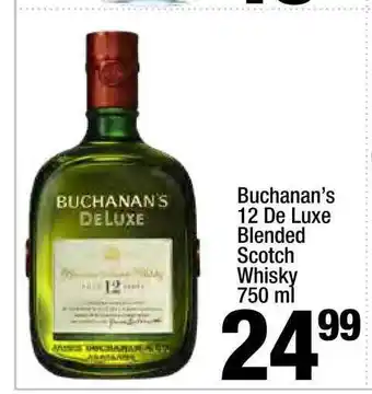 Super King Markets Buchanan's 12 De Luxe Blended Scotch Whisky 750ml offer