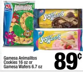Super King Markets Gamesa Animalitos Cookies Or Gamesa Wafers 6.7 Oz offer