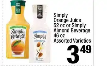 Super King Markets Simply Orange Juice 52 Oz Or Simply Almond Beverage 46 Oz offer