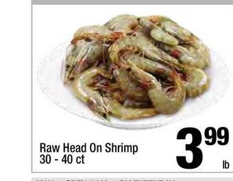 Super King Markets Raw Head On Shrimp 30 - 40 Ct offer