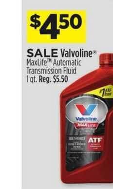 Dollar General Valvoline Maxlife Automatic Transmission Fluid offer