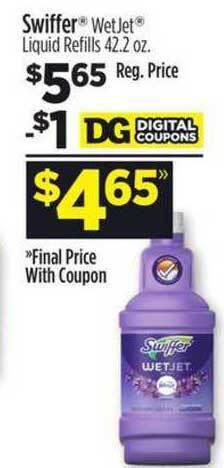 Dollar General Swiffer Wetjet Liquid Refills offer