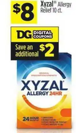 Dollar General Xyzal Allergy Relief offer