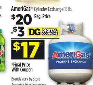 Dollar General Amerigas Cylinder Exchange 15 Lb. offer