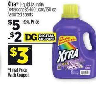 Dollar General Xtra Liquid Laundry Detergent offer