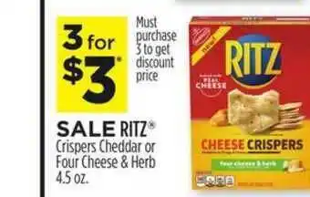 Dollar General Ritz Crispers Cheddar Or Four Cheese & Herb offer