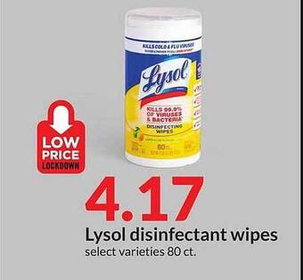Hy-Vee Lysol Disinfectant Wipes offer