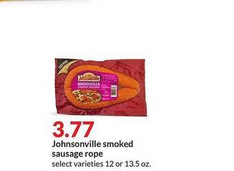 Hy-Vee Johnsonville Smoked Sausage Rope offer