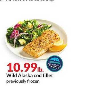 Hy-Vee Wild Alaska Cod Fillet offer