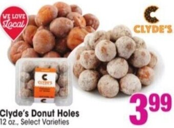 Jewel-Osco Clyde's Donut Holes 12 oz. offer